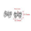 Wholesale Jewelry Stainless Steel Bow Handmade Diy Electroplated Pendant For Necklace Bracelet Earrings
