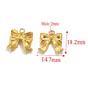 Wholesale Jewelry Stainless Steel Bow Handmade Diy Electroplated Pendant For Necklace Bracelet Earrings