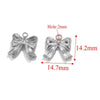 Wholesale Jewelry Stainless Steel Bow Handmade Diy Electroplated Pendant For Necklace Bracelet Earrings