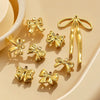 Wholesale Jewelry Stainless Steel Bow Handmade Diy Electroplated Pendant For Necklace Bracelet Earrings