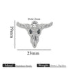 Wholesale Jewelry Stainless Steel Bull Head Animal Series Vacuum Goldplated Pendant Necklace
