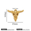 Wholesale Jewelry Stainless Steel Bull Head Animal Series Vacuum Goldplated Pendant Necklace