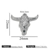 Wholesale Jewelry Stainless Steel Bull Head Animal Series Vacuum Goldplated Pendant Necklace