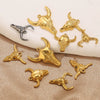 Wholesale Jewelry Stainless Steel Bull Head Animal Series Vacuum Goldplated Pendant Necklace