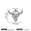 Wholesale Jewelry Stainless Steel Bull Head Animal Series Vacuum Goldplated Pendant Necklace