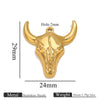 Wholesale Jewelry Stainless Steel Bull Head Animal Series Vacuum Goldplated Pendant Necklace