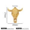 Wholesale Jewelry Stainless Steel Bull Head Animal Series Vacuum Goldplated Pendant Necklace