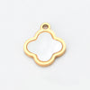 Wholesale Jewelry Stainless Steel Butterfly Bear Love Four Leaf Clover Pendant 18K Gold Plated