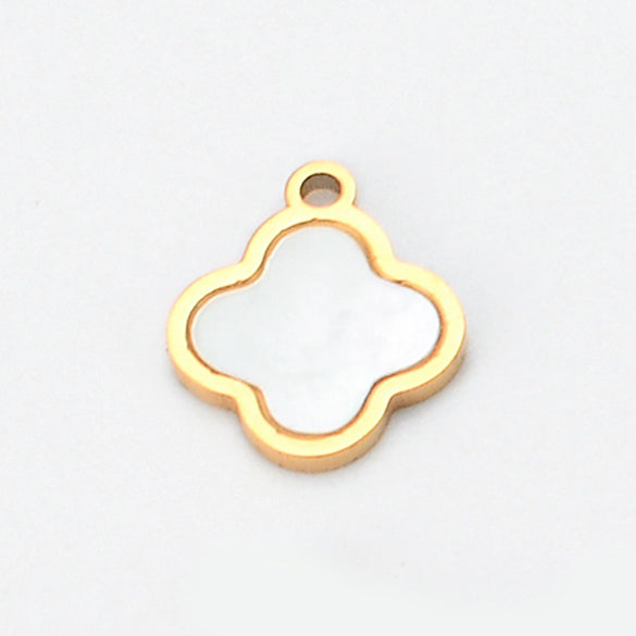 Wholesale Jewelry Stainless Steel Butterfly Bear Love Four Leaf Clover Pendant 18K Gold Plated