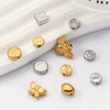 Wholesale Jewelry Stainless Steel Butterfly Bee Love Kitten Fish Skull Flat Square Perforated Beads Electroplated Diy Handmade Materials