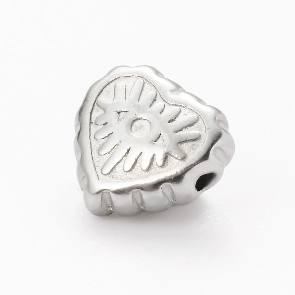 Wholesale Jewelry Stainless Steel Butterfly Bee Love Kitten Fish Skull Flat Square Perforated Beads Electroplated Diy Handmade Materials