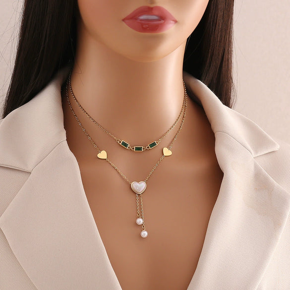 Wholesale Jewelry Stainless Steel Butterfly Heart Shape Flower Insect Fashion Ochain Necklace For Women