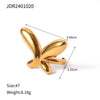 Wholesale Jewelry Stainless Steel Butterfly Necklace And Bracelet Earrings With Rhinestone Pendant Geometric Style Electroplating