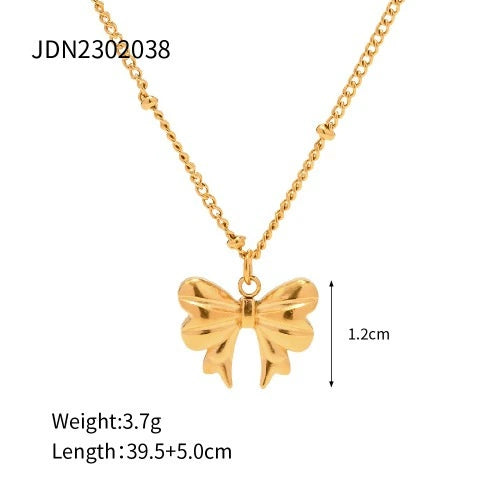 Wholesale Jewelry Stainless Steel Butterfly Necklace And Bracelet Earrings With Rhinestone Pendant Geometric Style Electroplating