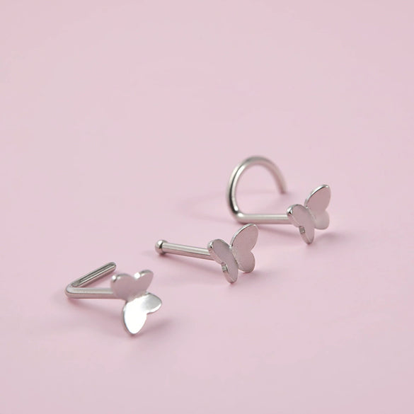 Wholesale Jewelry Stainless Steel Butterfly Style Nose Ring And Ear Bone Ring