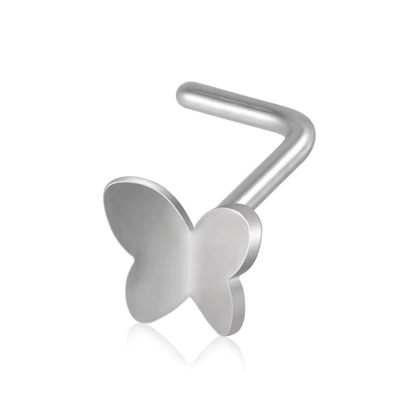 Wholesale Jewelry Stainless Steel Butterfly Style Nose Ring And Ear Bone Ring
