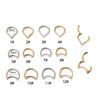 Wholesale Jewelry Stainless Steel Closed Ring Creative Moon And Drop Shape Ear Nose Puncture Ring Electroplated Unisex