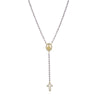 Wholesale Jewelry Stainless Steel Color Stone Virgin Necklace With Geometric Design And Electroplating Treatment