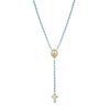 Wholesale Jewelry Stainless Steel Color Stone Virgin Necklace With Geometric Design And Electroplating Treatment