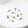 Wholesale Jewelry Stainless Steel Conical Cross Star Pendant Earrings Bracelet Electroplated Geometric Accessories