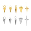 Wholesale Jewelry Stainless Steel Conical Cross Star Pendant Earrings Bracelet Electroplated Geometric Accessories