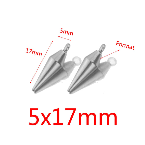Wholesale Jewelry Stainless Steel Conical Pendant Electroplated Simple Earrings Accessories