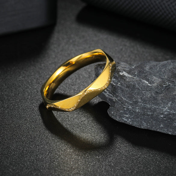 Wholesale Jewelry Stainless Steel Couple Bracelet Geometric Multifaceted Frosted Electroplated
