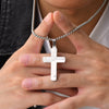 Wholesale Jewelry Stainless Steel Crack Cross Pendant Necklace For Men With Electroplating Fashion Style