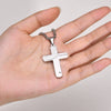 Wholesale Jewelry Stainless Steel Crack Cross Pendant Necklace For Men With Electroplating Fashion Style