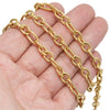 Wholesale Jewelry Stainless Steel Cross Chain With Circle Pattern And Vacuum Plating And Electroplating Process