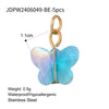 Wholesale Jewelry Stainless Steel Crystal Butterfly Shaped Pendant Jewelry Accessories 18K Gold Electroplated Natural Geometric Style