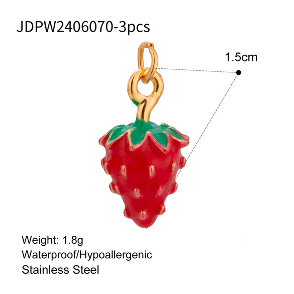 Wholesale Jewelry Stainless Steel Crystal Butterfly Shaped Pendant Jewelry Accessories 18K Gold Electroplated Natural Geometric Style