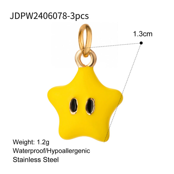 Wholesale Jewelry Stainless Steel Crystal Butterfly Shaped Pendant Jewelry Accessories 18K Gold Electroplated Natural Geometric Style