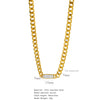 Wholesale Jewelry Stainless Steel Cuban Chain Constellation Geometric Electroplated Necklace Bracelet