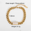 Wholesale Jewelry Stainless Steel Cuban Chain Constellation Geometric Electroplated Necklace Bracelet