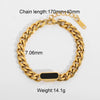 Wholesale Jewelry Stainless Steel Cuban Chain Constellation Geometric Electroplated Necklace Bracelet