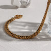 Wholesale Jewelry Stainless Steel Cuban Chain Geometric Elegant Clavicle Necklace For Women