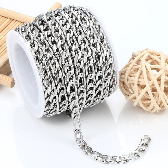 Wholesale Jewelry Stainless Steel Cuban Chain Nk31 Cross Chain Hip Hop Geometric Electroplated