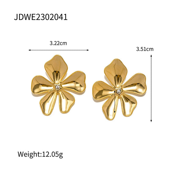 Wholesale Jewelry Stainless Steel Daisy Geometric Necklace With Electroplating