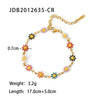 Wholesale Jewelry Stainless Steel Daisy Geometric Necklace With Electroplating
