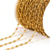 Wholesale Jewelry Stainless Steel Diamond Cross Chain Ball Bead Chain 18K Gold Plated