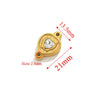 Wholesale Jewelry Stainless Steel Double Hole Crystal Connector Fish Pattern Retro Style Titanium Steel Diy Accessories For Necklace And Bracelet