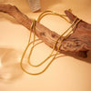 Wholesale Jewelry Stainless Steel Doublelayered Clavicle Chain Snake Bone Chain Punk Style Electroplated Unisex Necklace