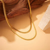 Wholesale Jewelry Stainless Steel Doublelayered Clavicle Chain Snake Bone Chain Punk Style Electroplated Unisex Necklace
