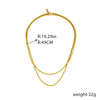 Wholesale Jewelry Stainless Steel Doublelayered Clavicle Chain Snake Bone Chain Punk Style Electroplated Unisex Necklace