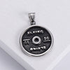 Wholesale Jewelry Stainless Steel Doublesided Doll Pattern Round Pendant Retro Punk Men's Necklace With Electroplating