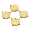 Wholesale Jewelry Stainless Steel Doublesided Retro Cross Pendant 18K Vacuum Plated
