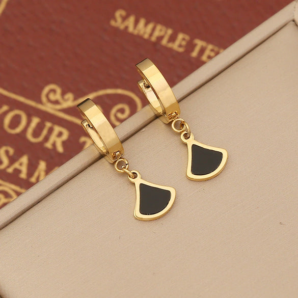 Wholesale Jewelry Stainless Steel Dripping Oil Butterfly Heart Star Earrings For Women