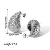 Wholesale Jewelry Stainless Steel Drop Shape Electroplating Women's Earrings