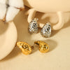 Wholesale Jewelry Stainless Steel Drop Shape Electroplating Women's Earrings